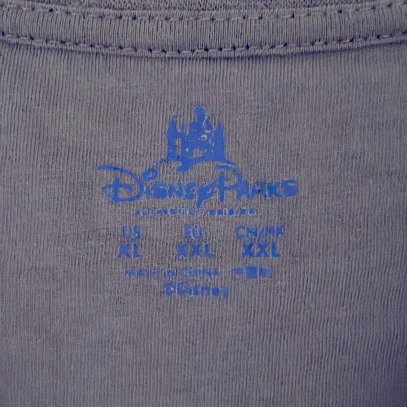 Disney Parks Blue and Gray Plaid Checkered Pocket Mickey Mouse T-Shirt - Picture 3 of 5